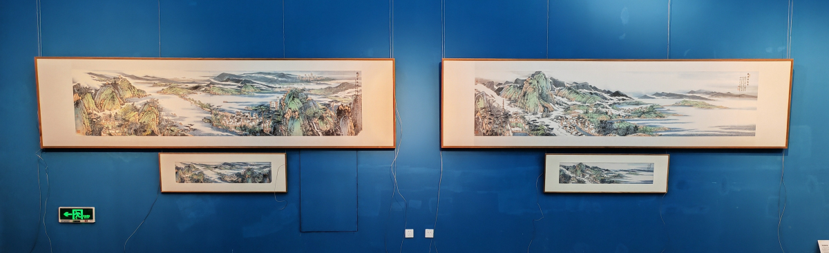 远山近水皆有情——画家茹峰用20余米长卷绘就“钱湖春韵”