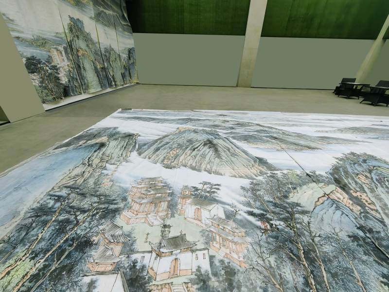 远山近水皆有情——画家茹峰用20余米长卷绘就“钱湖春韵”